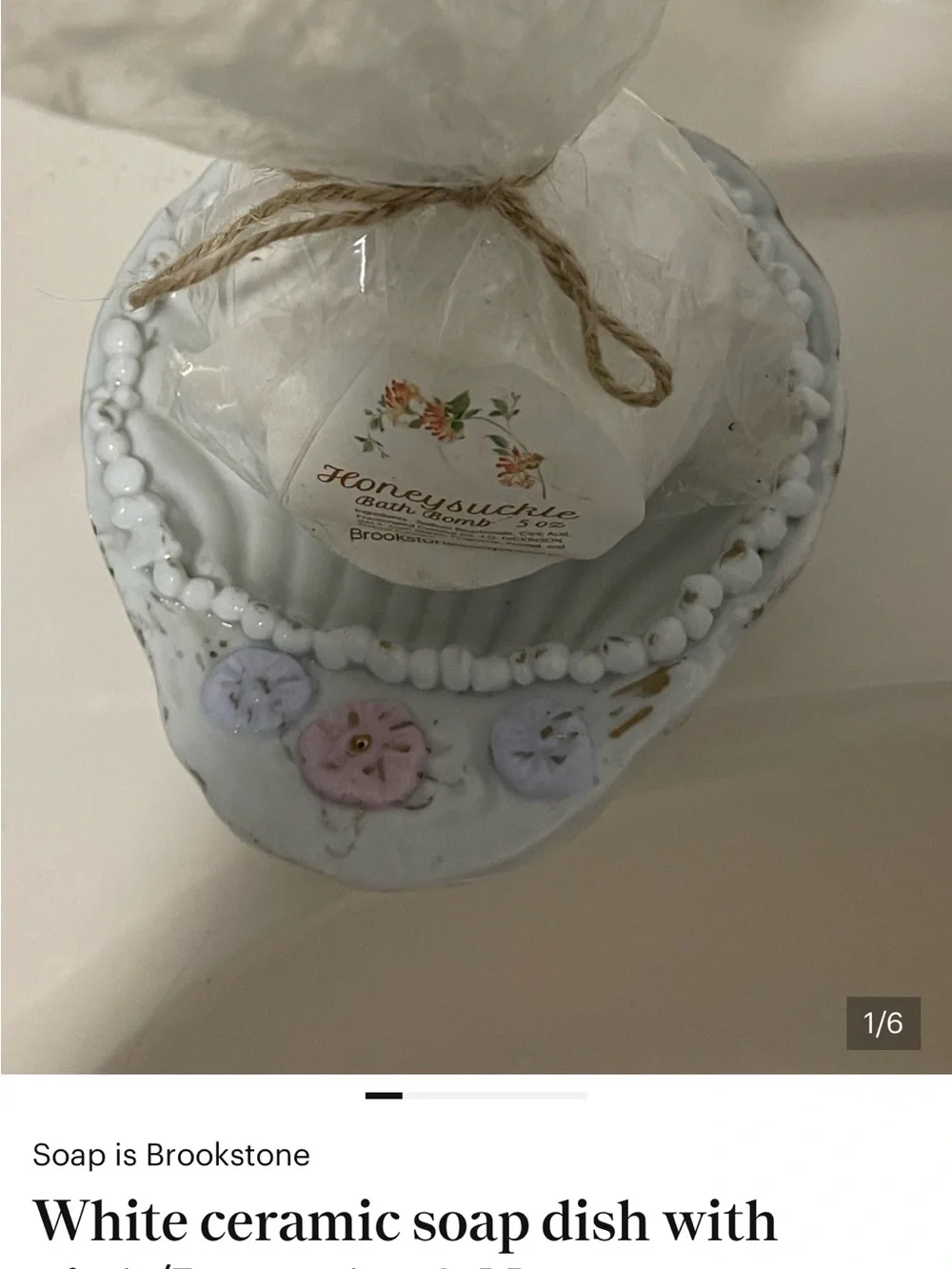 Vinyl Shower Curtain& Soap Dish and New Soap!